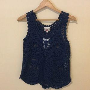 Yoana Baraschi Birch Gossamer Lace Tank